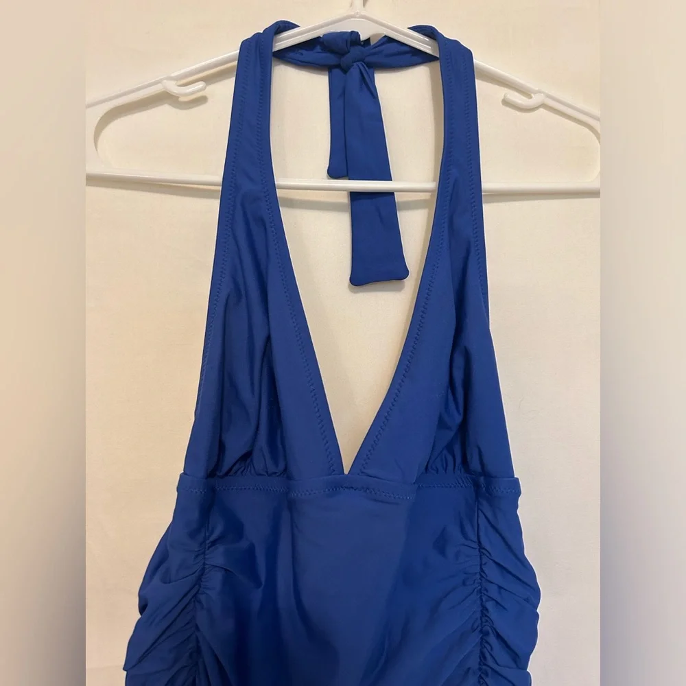 J. Crew Ruched halter one-piece swimsuit‎ Size 10